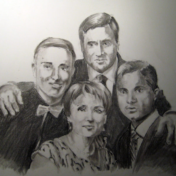 family portrait black and white