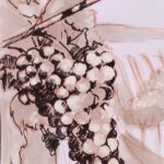 grapes sangiovese watercolor different wine